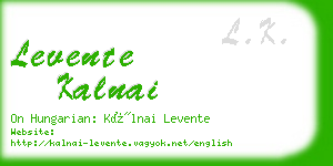 levente kalnai business card